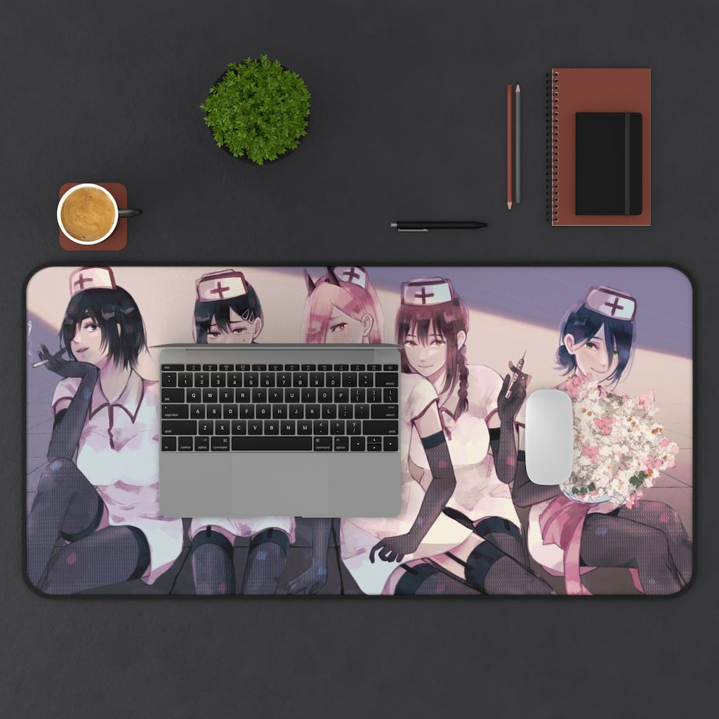 Chainsaw Man Sexy Mousepad - Hot Nurses Waifus Anime Desk Mat - Ecchi Playmat