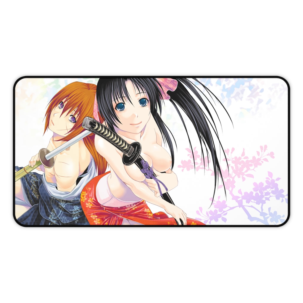 Rurouni Kenshin and Sexy Kamiya Kaoru Desk Mat - Anime Mousepad - Non Slip Playmat