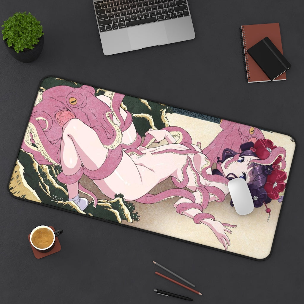 Katsushika Hokusai Hentai Tentacle Fate Grand Order Desk Mat - Lewd Mousepad - Anime Girl Playmat