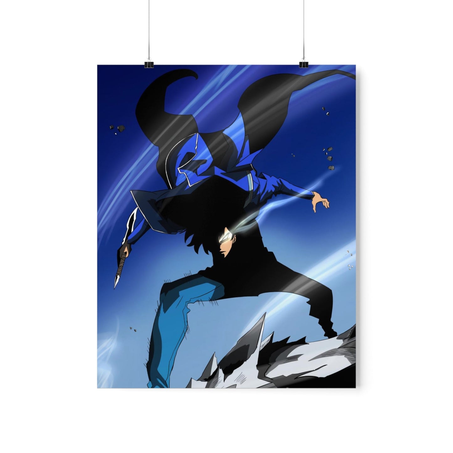 Solo Leveling Poster - Premium Matte Vertical Poster - Manhwa False Ranker Anime Wall Art Decor