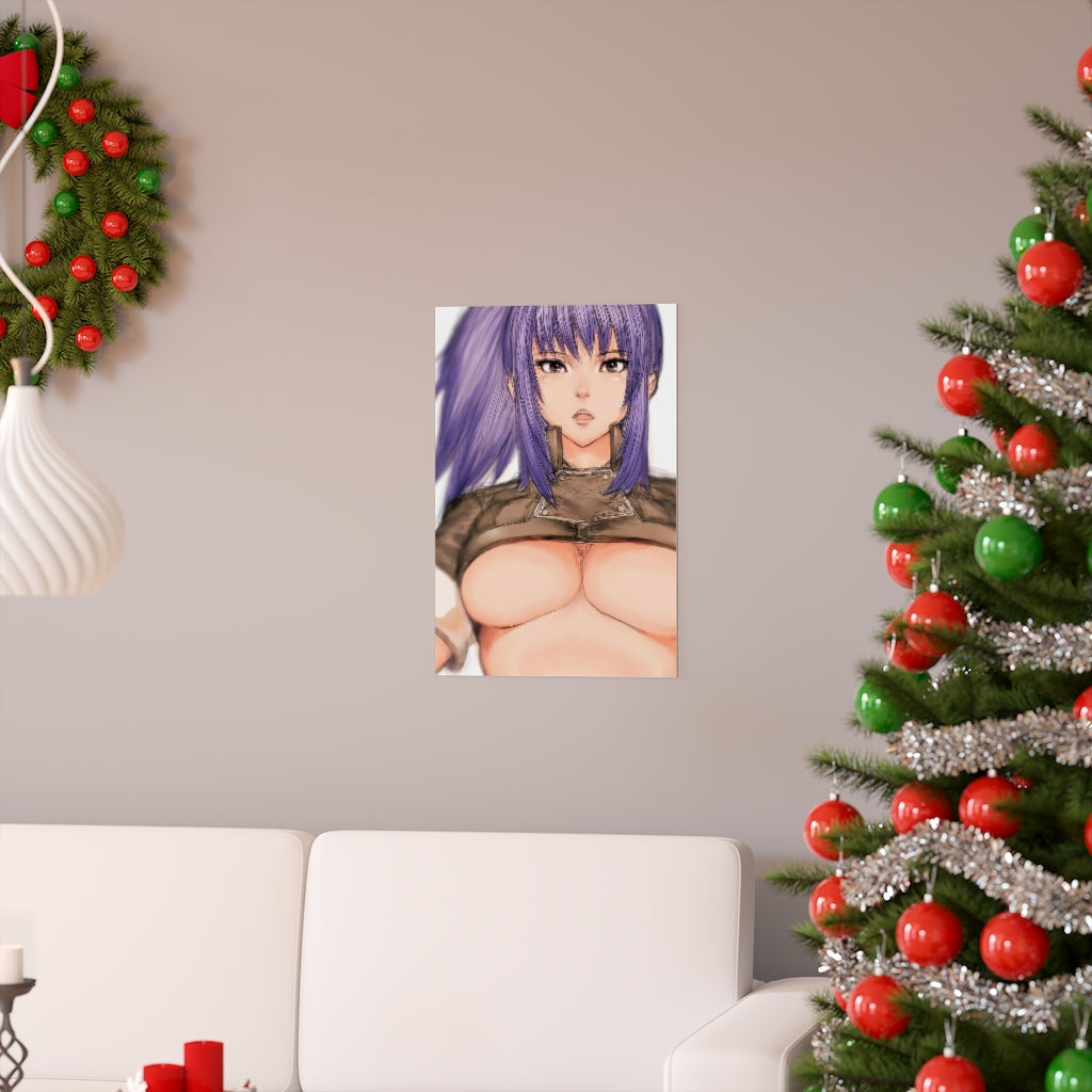 Underboobs Leona Heidern The King Of Fighters Poster - Lewd Premium Matte Vertical Poster - Adult Wall Art