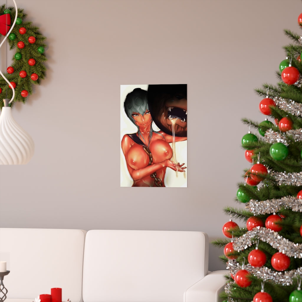 Female Hakan Street Fighter Poster - Lewd Premium Matte Vertical Poster - Adult Wall Art