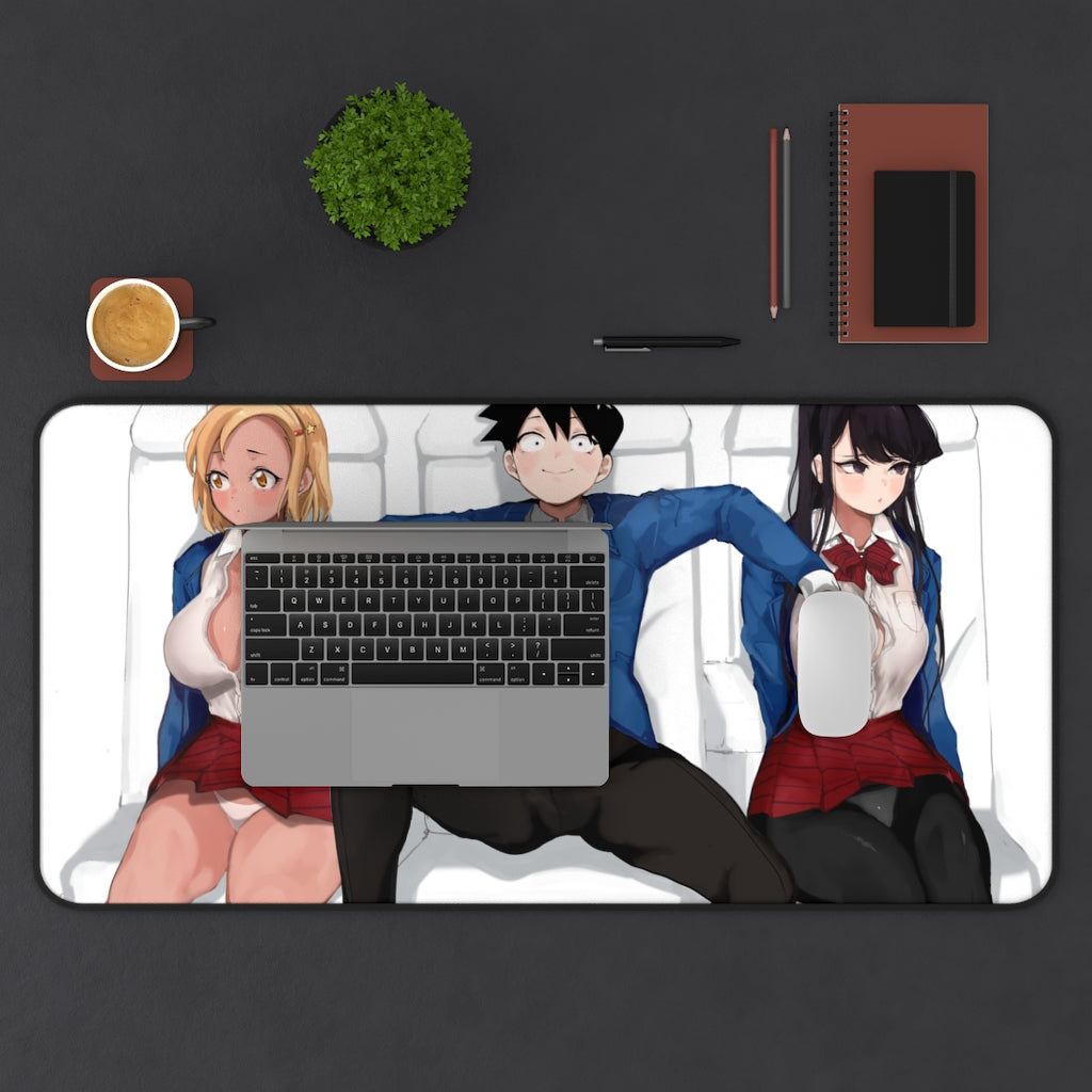 Komi San Sexy Mousepad - Handsy Tadano Hitohito - Komi Can't Communicate Ecchi Desk Mat - Anime Playmat