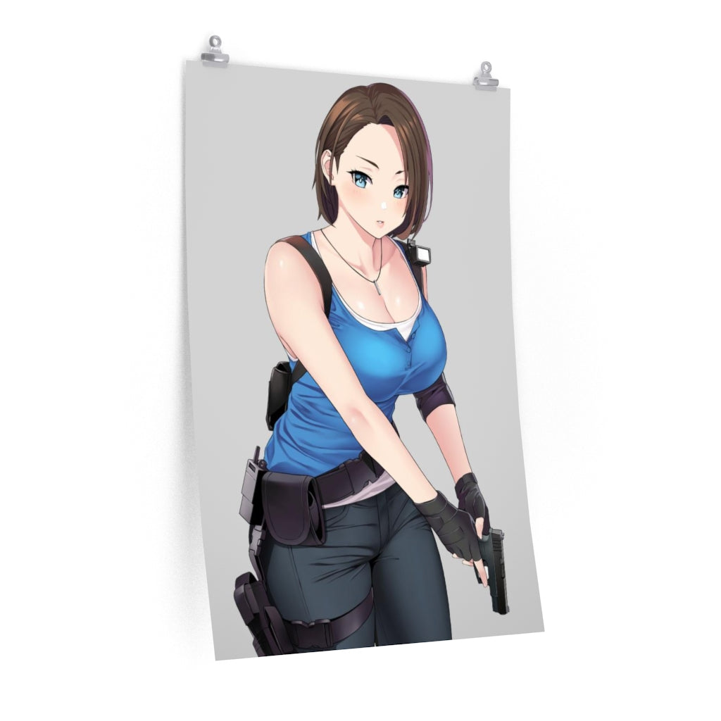 Sexy Jill Valentine Resident Evil Poster - Lewd Premium Matte Vertical Poster - Adult Wall Art