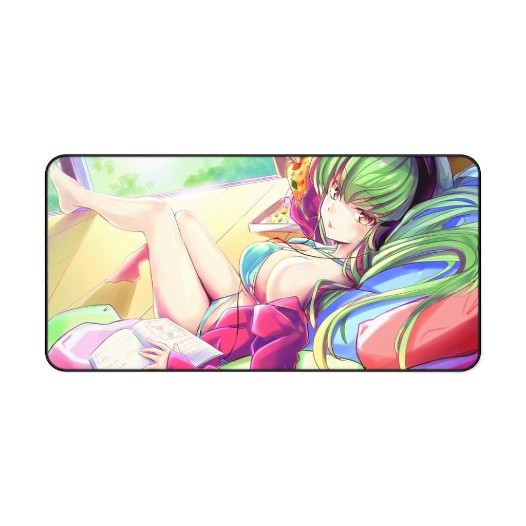 Code Geass Anime Mousepad - C.C. Sexy Pizza - Large Desk Mat - Ecchi Mouse Pad - MTG Playmat