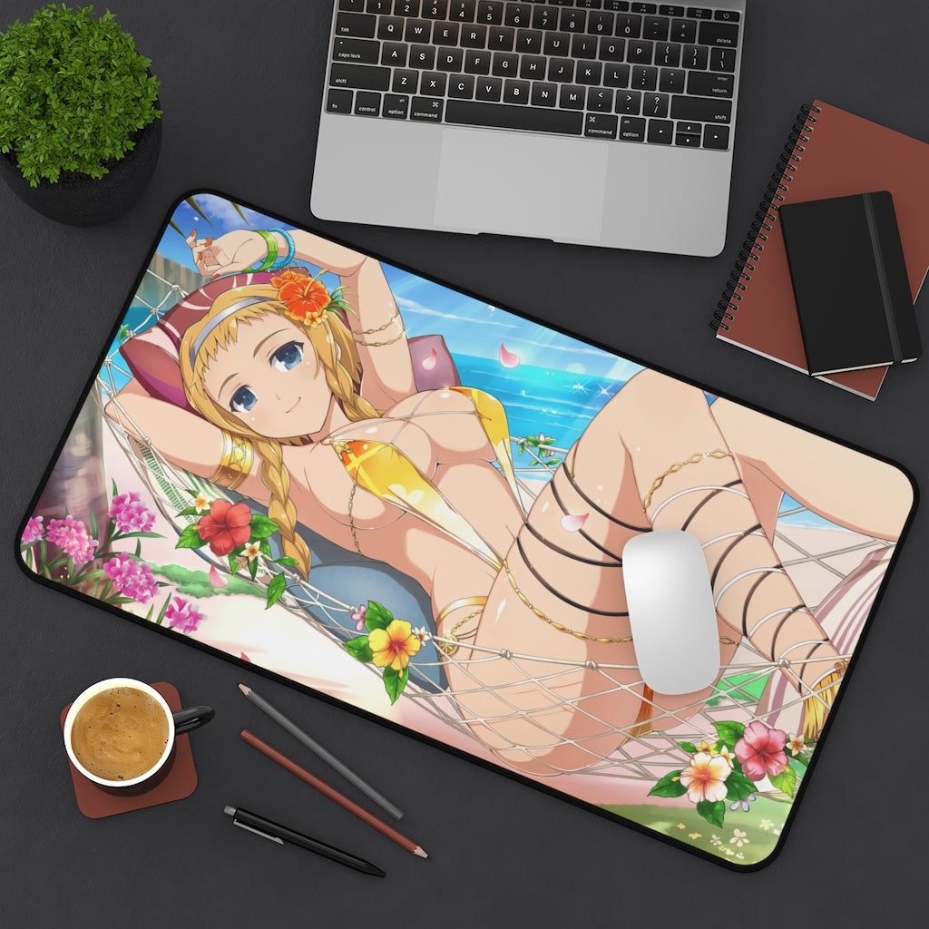 Sexy Leina Queen's Blade Desk Mat - Non Slip Mousepad