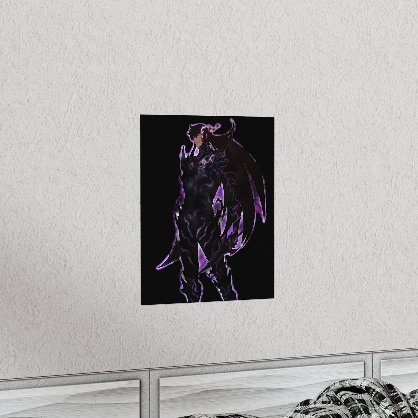 Solo Leveling Poster - Premium Matte Vertical Poster - Sung Jin Woo God Form Anime Wall Art Decor