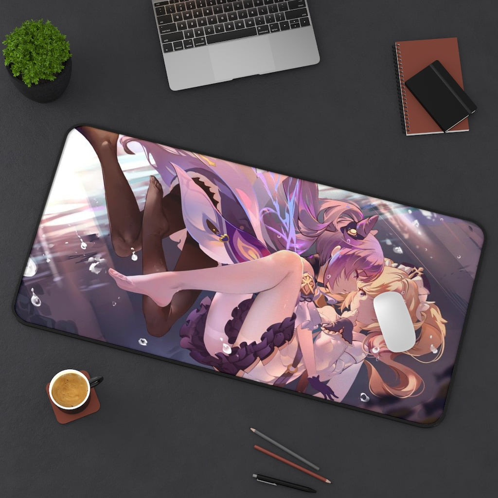 Genshin Impact Sexy Mousepad - Keqing and Barbara Ecchi Desk Mat - Gaming Playmat