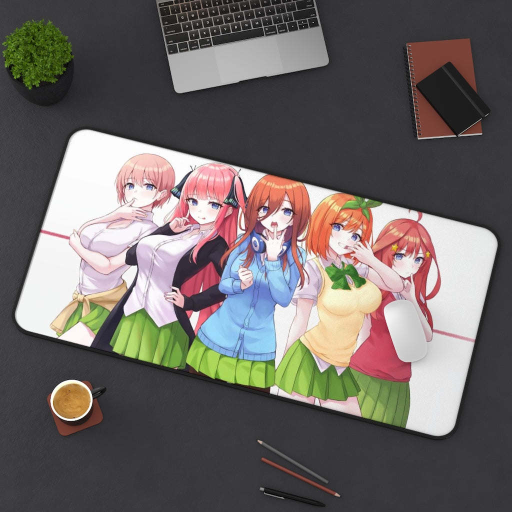 The Quintessential Quintuplets Anime Mousepad - Large Ecchi Desk Mat - School Girls Mouse Pad - MTG Playmat