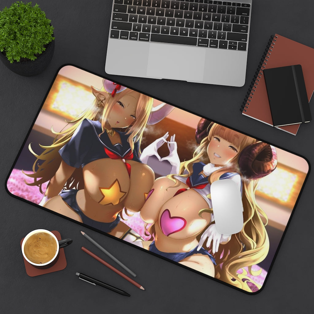 Granblue Fantasy Sexy Mousepad - Thick Waifus Pasties Anime Desk Mat - Ecchi Playmat