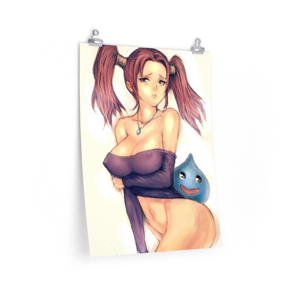 Slime and Jessica Albert Dragon Quest Poster - Lewd Premium Matte Vertical Poster - Adult Wall Art