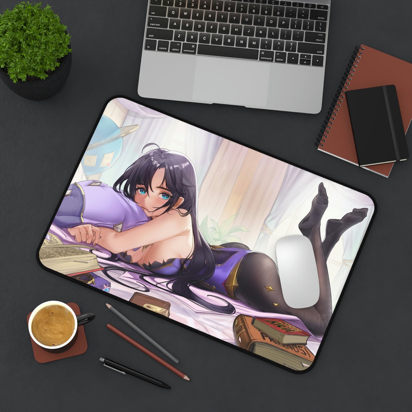 Sexy Mona Waifu Genshin Impact Desk Mat - Non Slip Mousepad