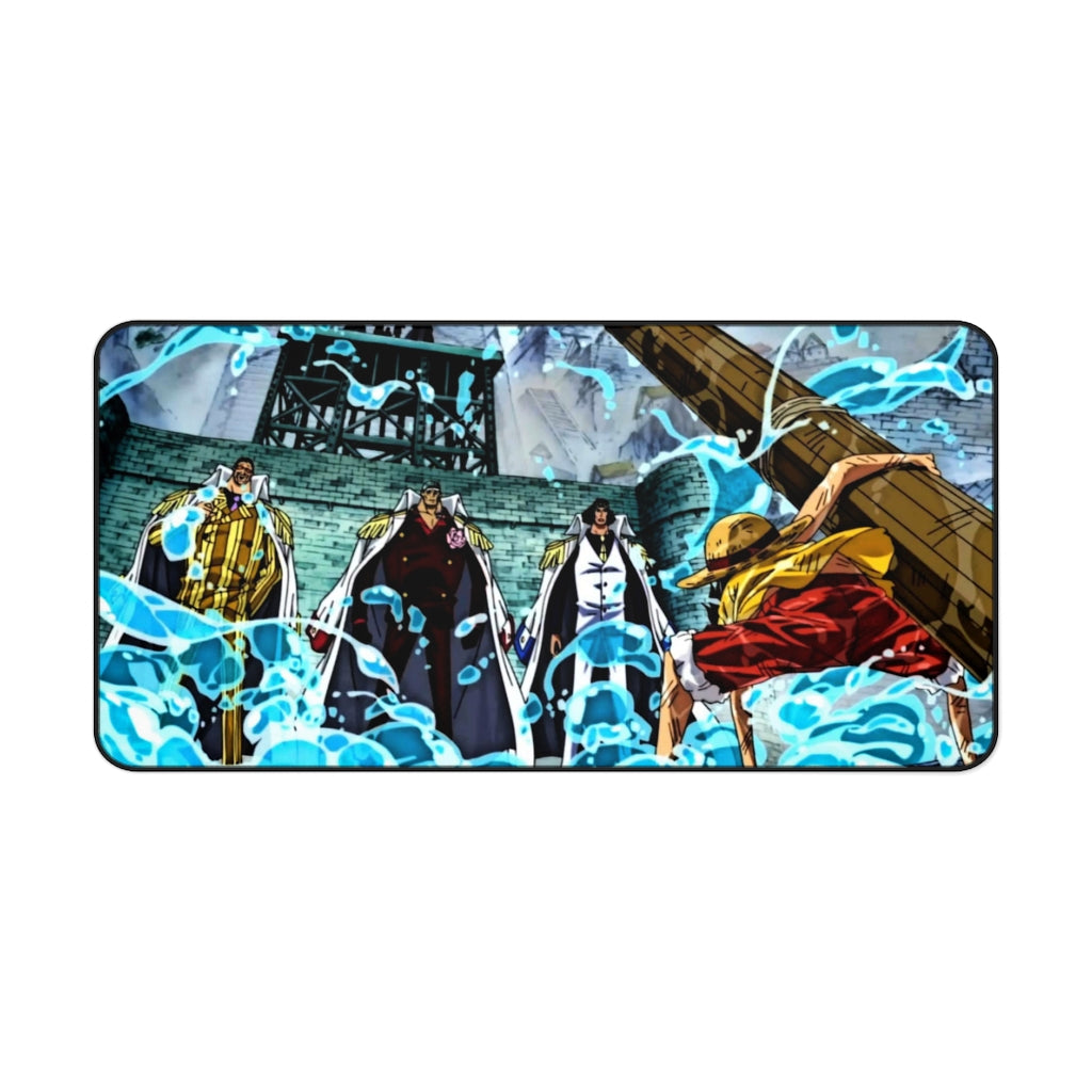 Luffy vs the Admirals - One Piece Large Mouse Pad / Desk Mat - The Mouse Pads Ninja Home Decor