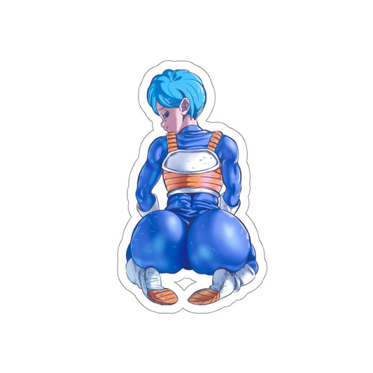 Big Butt Bulma in Vegeta Outfit Waterproof Sticker - Dragon Ball Ecchi Vinyl Anime Car Decal