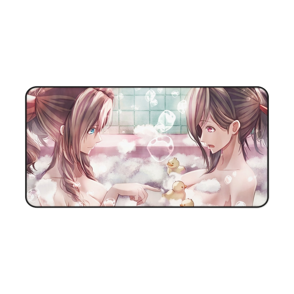 Aerith and Tifa Nude Sexy Bubble Bath Final Fantasy 7 Desk Mat - Non Slip Mousepad - Sexy Girl Playmat