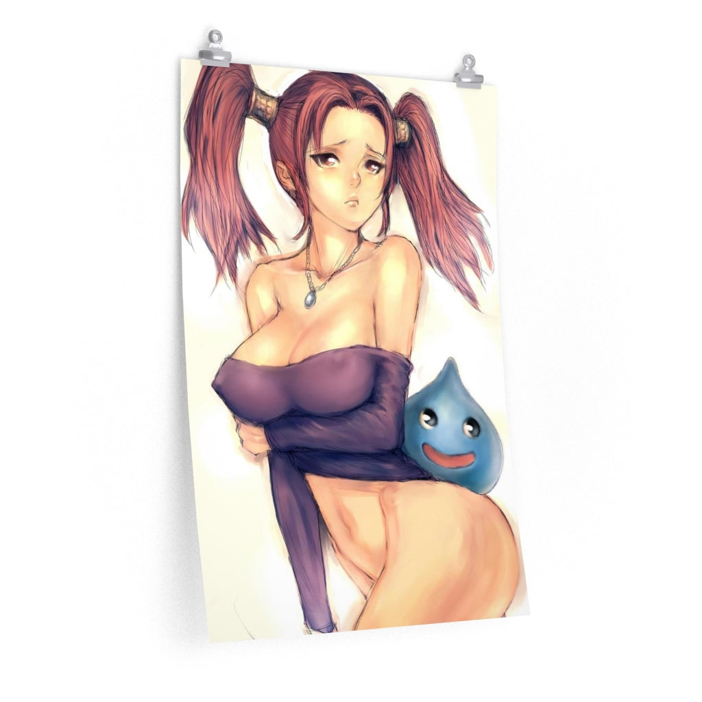 Slime and Jessica Albert Dragon Quest Poster - Lewd Premium Matte Vertical Poster - Adult Wall Art