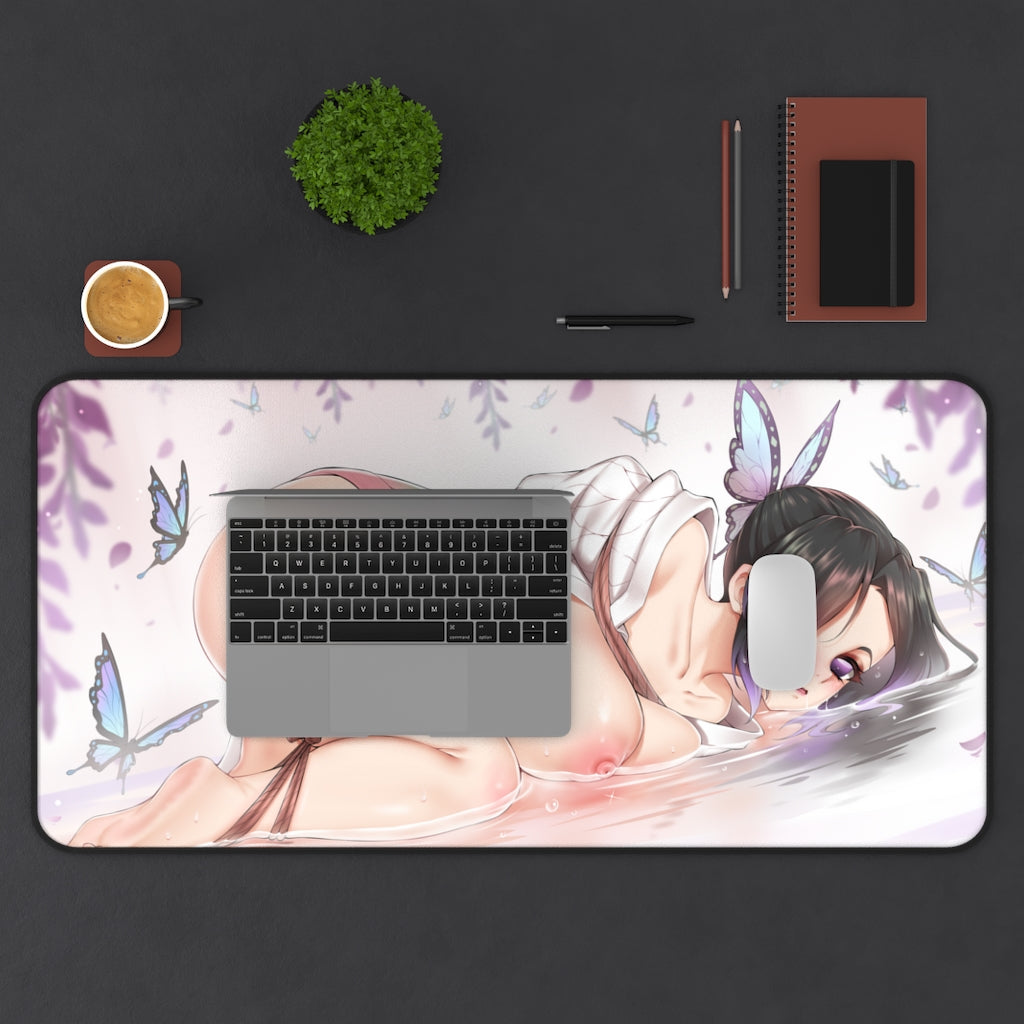 Demon Slayer Kochou Shinobu Nude Bondage Desk Mat - Non Slip Mousepad