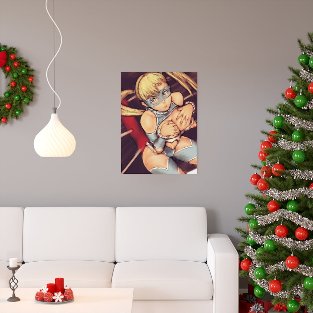 Rainbow Mika Street Fighter Poster - Lewd Premium Matte Vertical Poster - Adult Wall Art