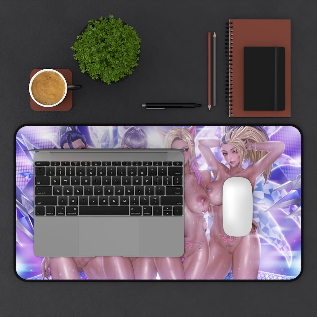 Nude Hentai Waifus League of Legends Desk Mat - Lewd Mousepad - Sexy Anime Girl Playmat