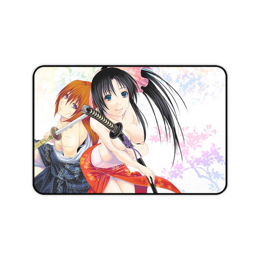 Rurouni Kenshin and Sexy Kamiya Kaoru Desk Mat - Anime Mousepad - Non Slip Playmat