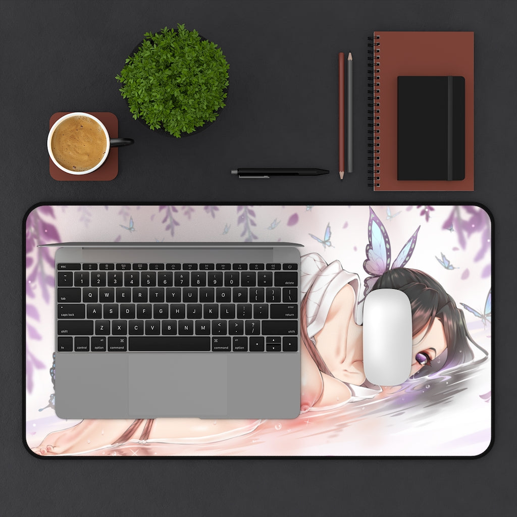 Demon Slayer Kochou Shinobu Nude Bondage Desk Mat - Non Slip Mousepad