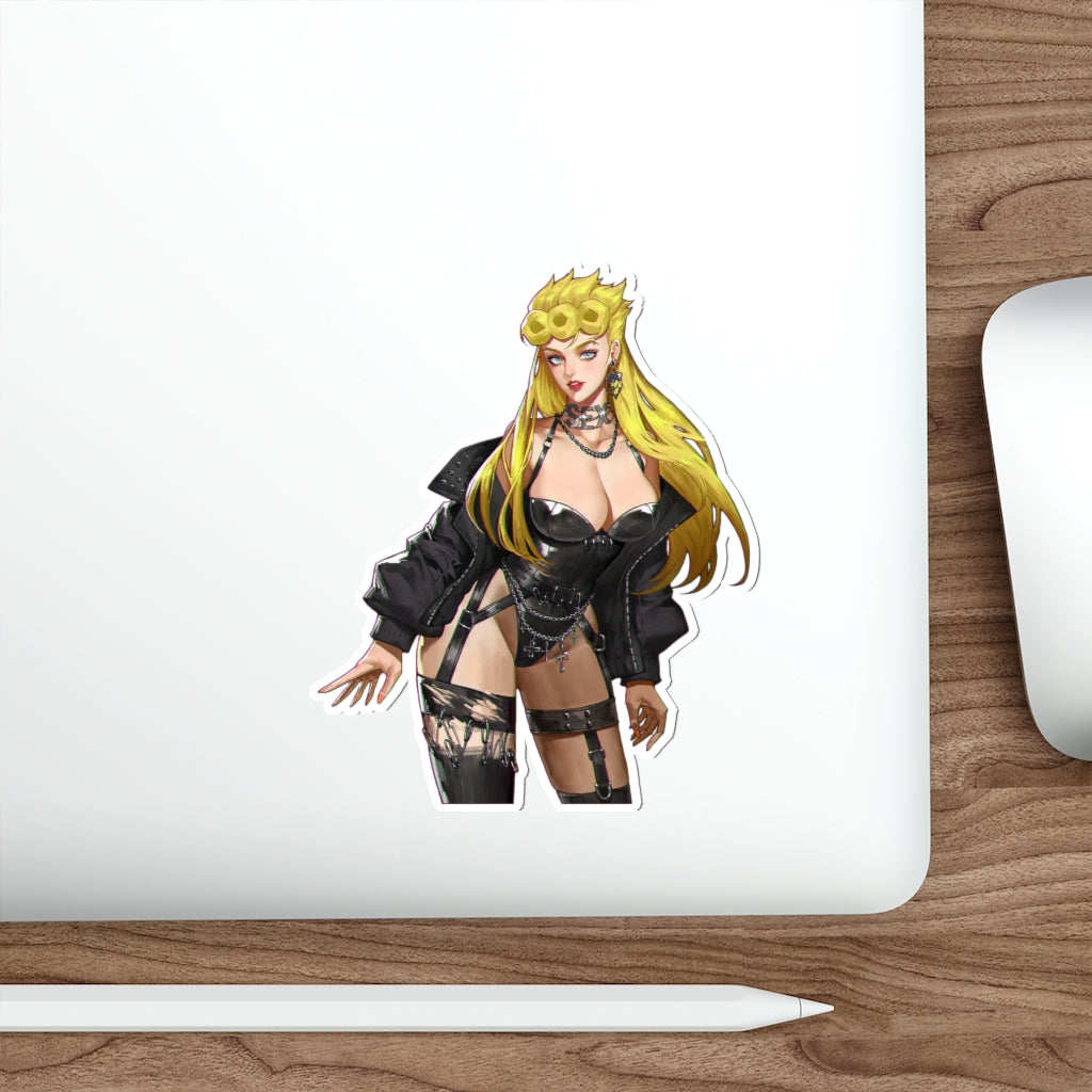 JoJo Sexy Female Giorno Giovanna Waterproof Sticker - Ecchi Vinyl Decal