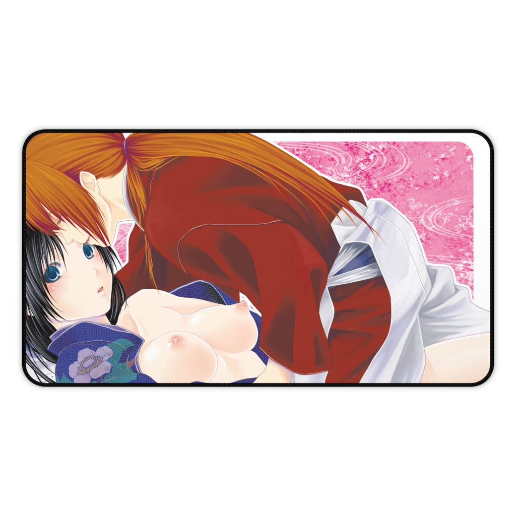 Rurouni Kenshin and Nude Tits Kaoru Desk Mat - Lewd Mousepad - Sexy Anime Girl Playmat