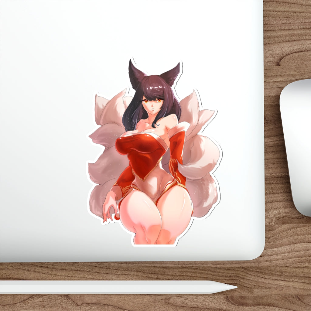 Thick Ahri League of Legends Waterproof Sticker - Ecchi Vinyl Decal