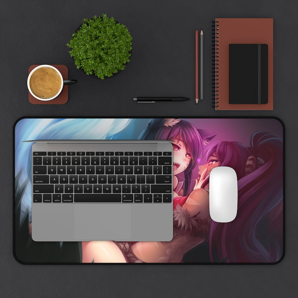 League of Legends Ahri and Nidalee Yuri Desk Mat - Non Slip Mousepad