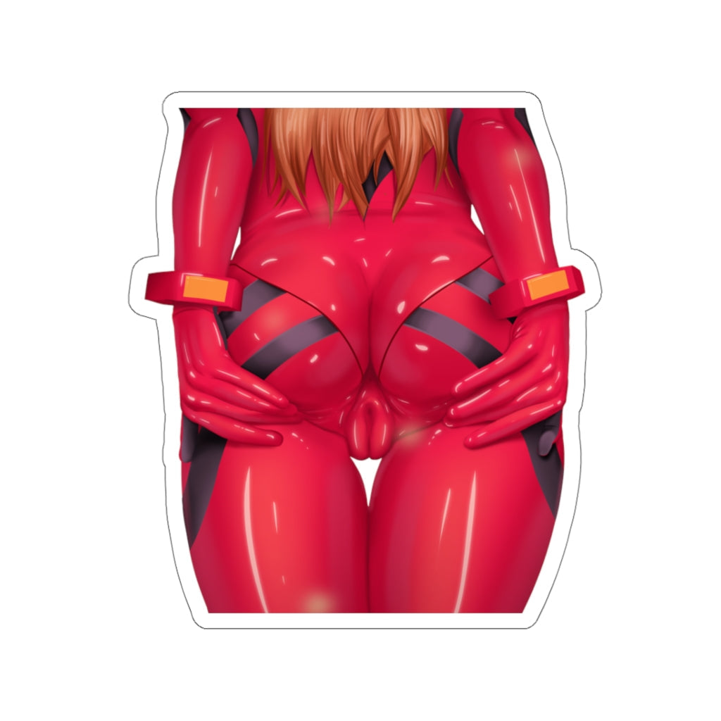 Evangelion Sticker - Asuka Bodysuit Cameltoe Waterproof Sticker Ecchi - Anime Car Decal