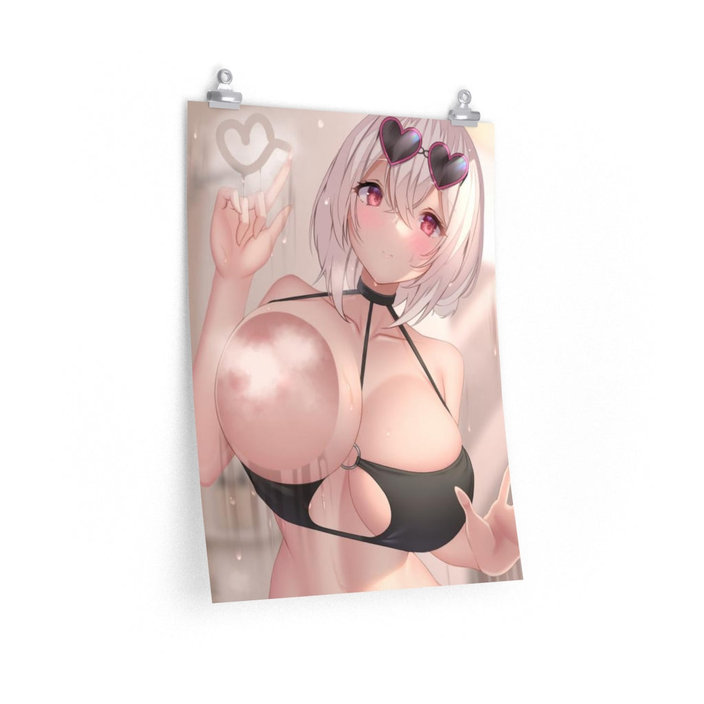 Sirius Shower Bikini Azur Lane Poster - Lewd Premium Matte Vertical Poster - Adult Wall Art