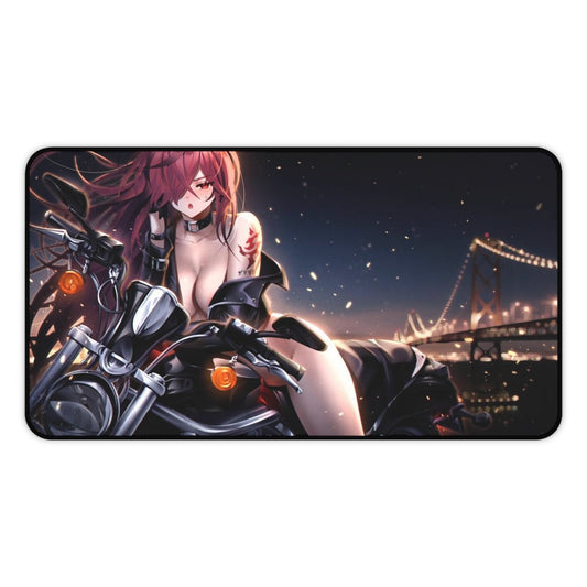 Elsword Sexy Mousepad - Biker Elesis Desk Mat - Ecchi Playmat