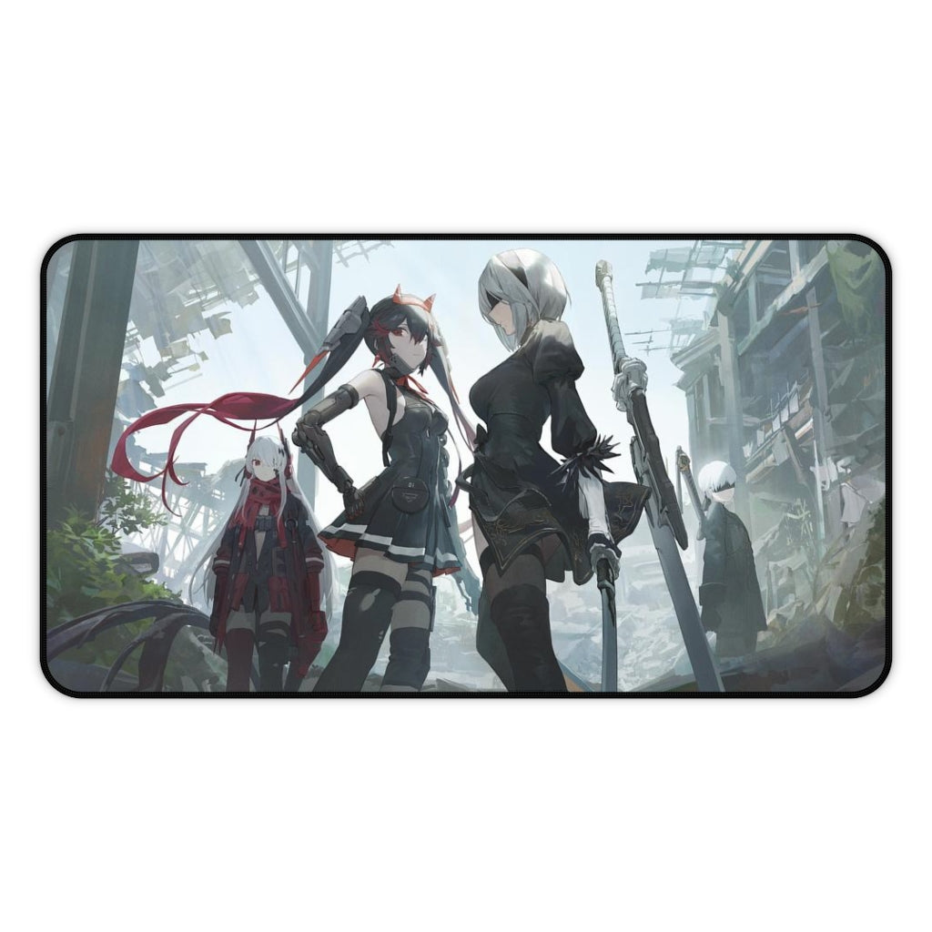 Nier Automata X Punishing Gray Raven Crossover Mousepad - Large Gaming Desk Mat - Gamer Playmat