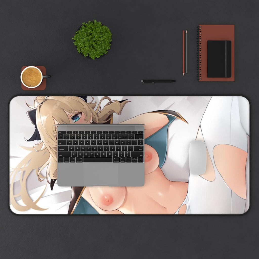 Nude Boobs Jean Genshin Impact Desk Mat - Non Slip Mousepad