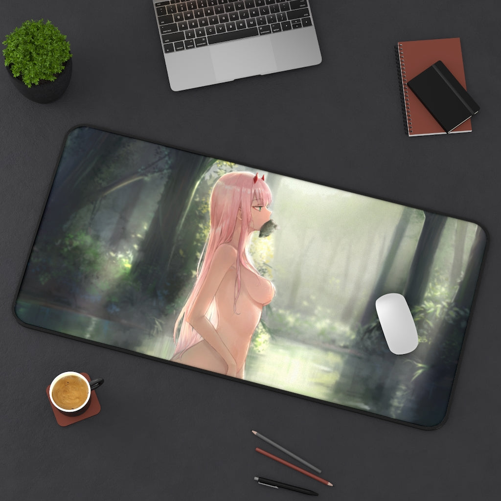 Darling In The Franxx Nude Zero Two Desk Mat - Non Slip Mousepad