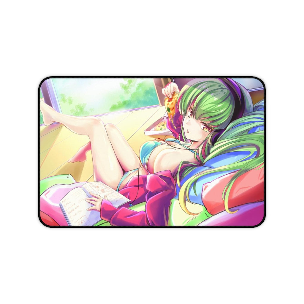 Code Geass Anime Mousepad - C.C. Sexy Pizza - Large Desk Mat - Ecchi Mouse Pad - MTG Playmat