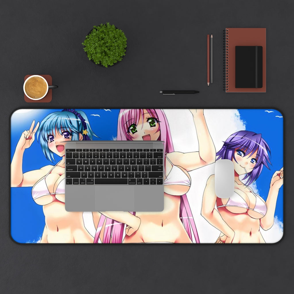 Rosario + Vampire Sexy Bikini Waifus Desk Mat - Non Slip Mousepad