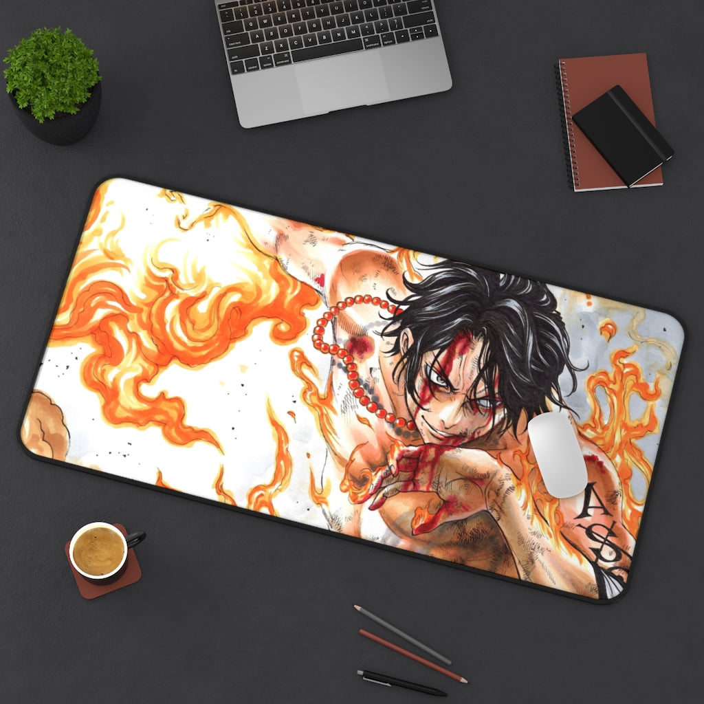 Fire Fist ACE - One Piece Non-Slip Mouse Pad / Desk Mat - The Mouse Pads Ninja 31" × 15.5" Home Decor