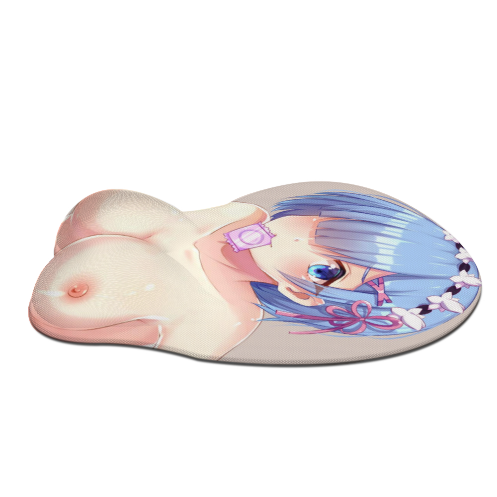 Rem anime  Oppai Mousepad with Wrist Support Silicone Mouse Pad