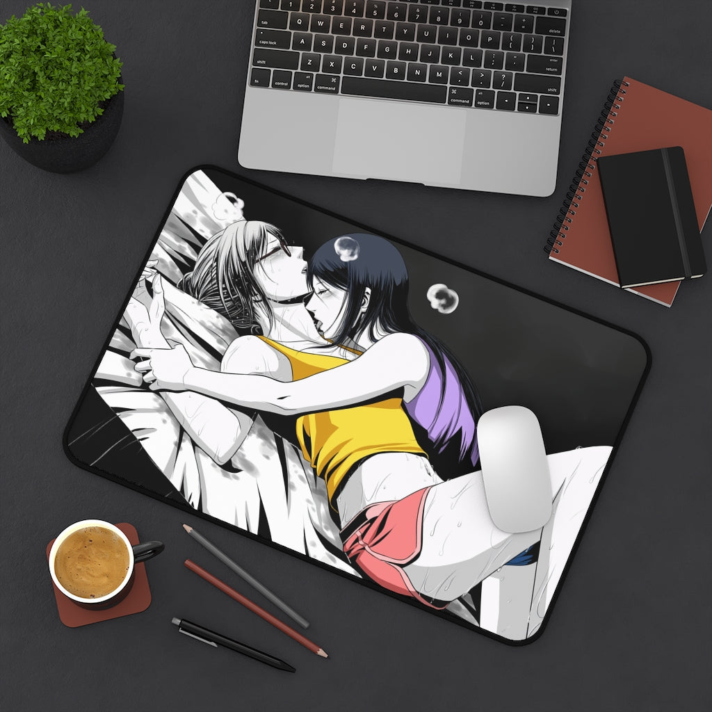 Prison School Sexy Shiraki Meiko and Kurihara Mari Desk Mat - Gaming Mousepad - Non Slip Playmat