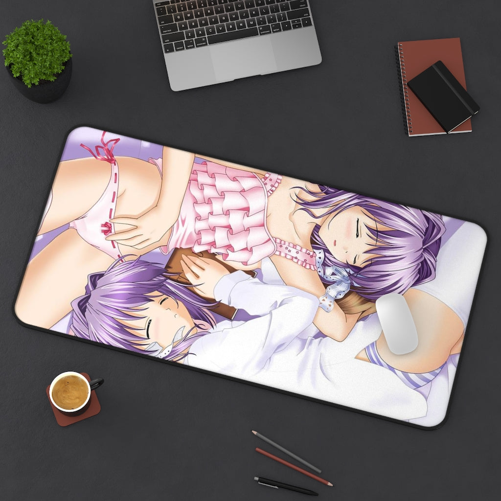 Clannad Sexy Mousepad - Sleepy Fujibayashis Anime Desk Mat - Ecchi Playmat