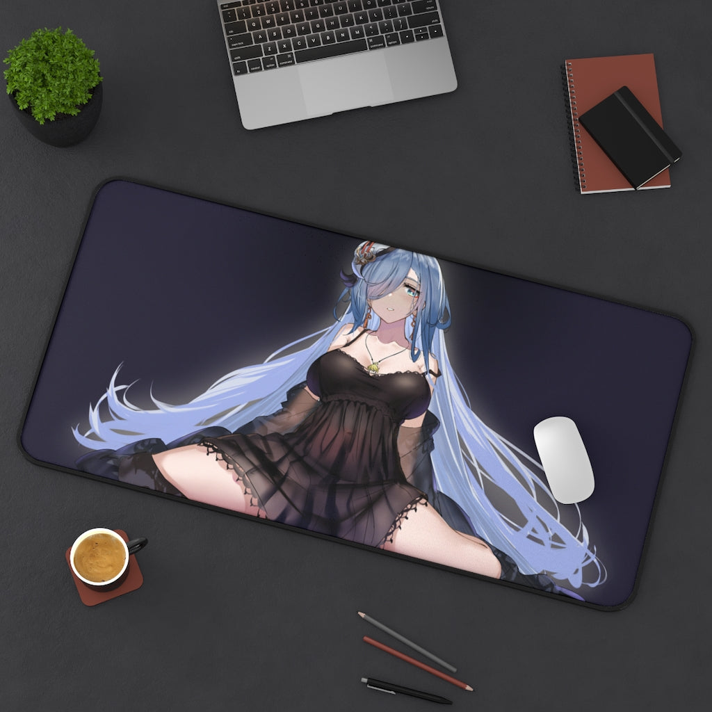 Shenhe Sexy Night Gown Genshin Impact Desk Mat - Non Slip Gaming Mousepad