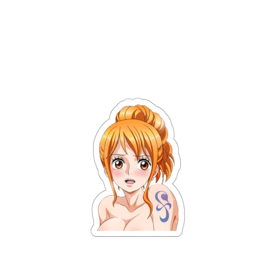 Nami Boobs Peeker Sticker - One Piece Car Window Sticker Peeker - Waterproof Ecchi Vinyl Car Decal