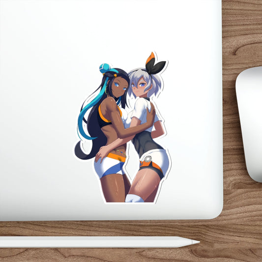 Nessa and Bea Pokemon Trainers Waterproof Sticker - Ecchi Vinyl Decal