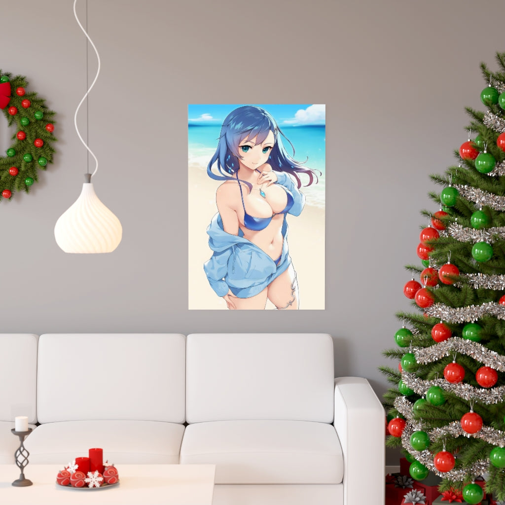 Maria Traydor Bikini Star Ocean Ecchi Poster - Lewd Premium Matte Vertical Poster - Adult Wall Art