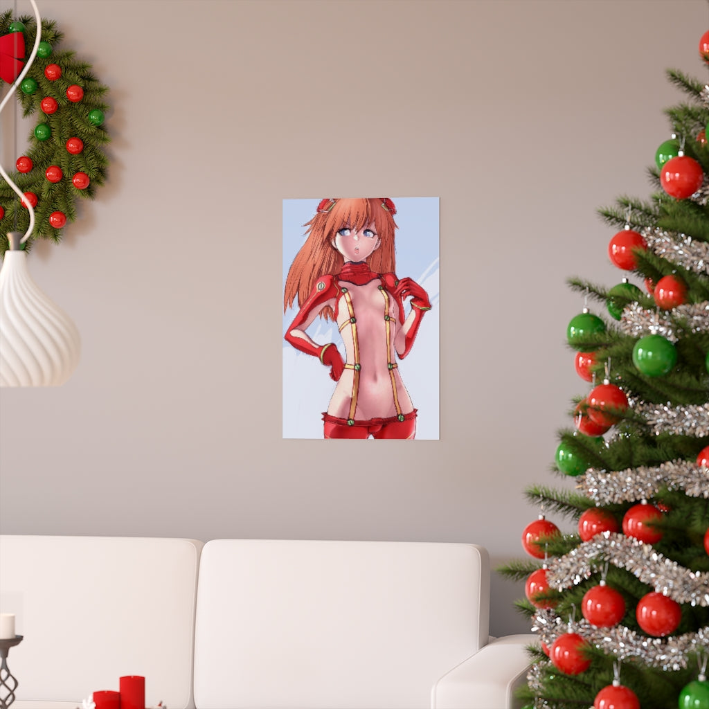 Souryuu Asuka Langley Neon Genesis Evangelion Poster - Lewd Premium Matte Vertical Poster - Adult Wall Art