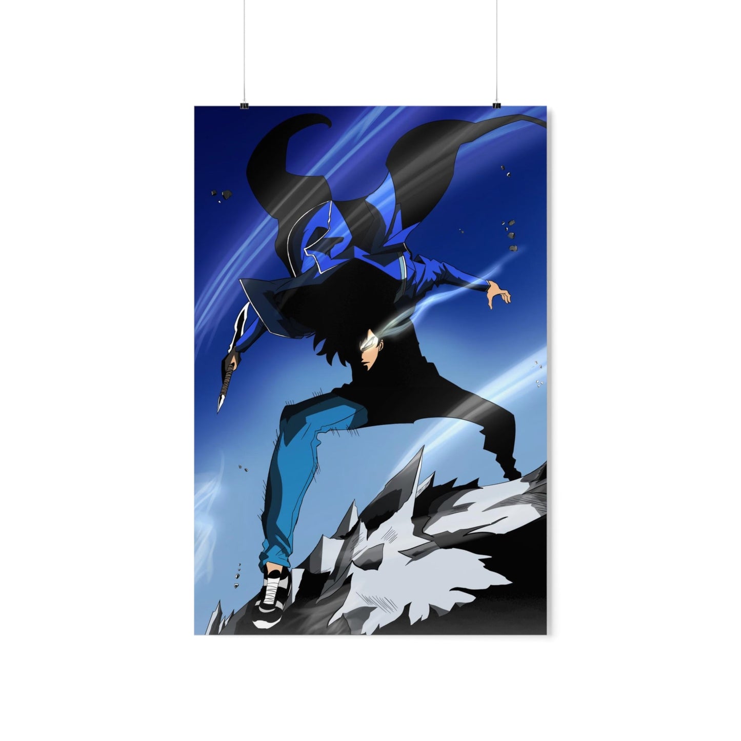 Solo Leveling Poster - Premium Matte Vertical Poster - Manhwa False Ranker Anime Wall Art Decor