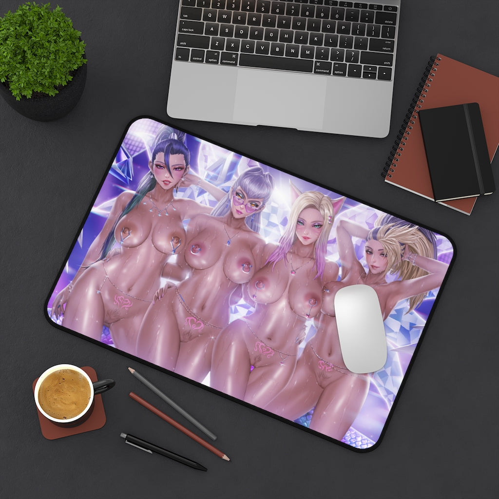 Nude Hentai Waifus League of Legends Desk Mat - Lewd Mousepad - Sexy Anime Girl Playmat