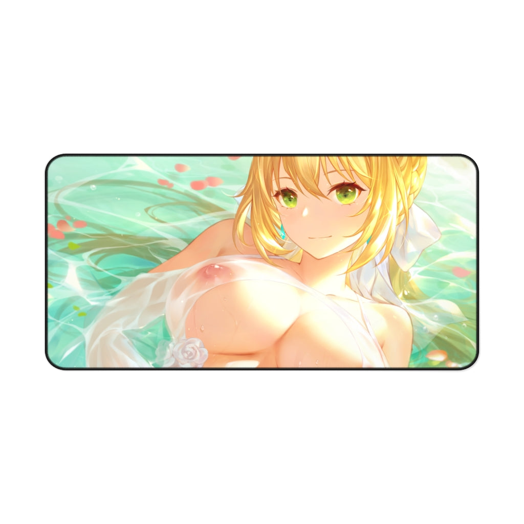 Fate Grand Order Ecchi Mousepad - Nude Tits Saber Large Desk Mat - Fate Stay Night Mouse Pad - Sexy Anime Girl Playmat