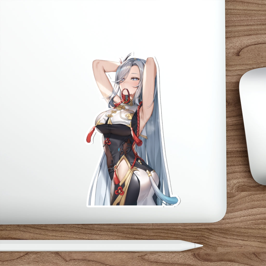 Hot Waifu Shenhe Genshin Impact Waterproof Sticker - Ecchi Vinyl Decal